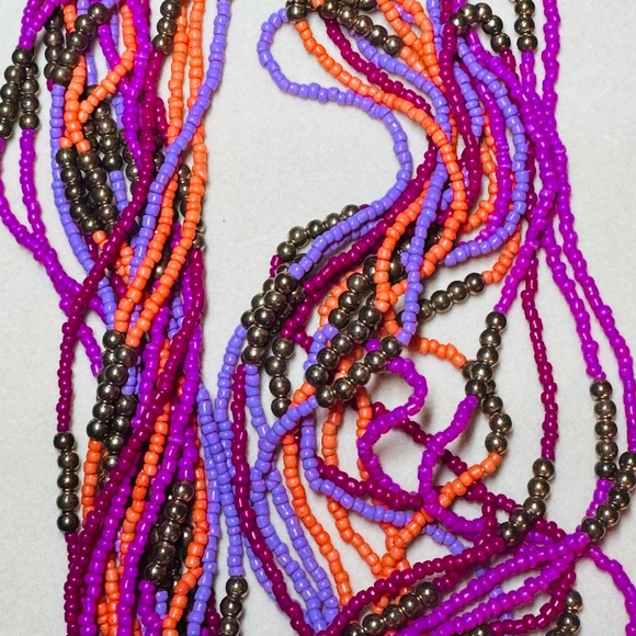 Multi Color Seed Bead Necklace - Picture 1 of 4